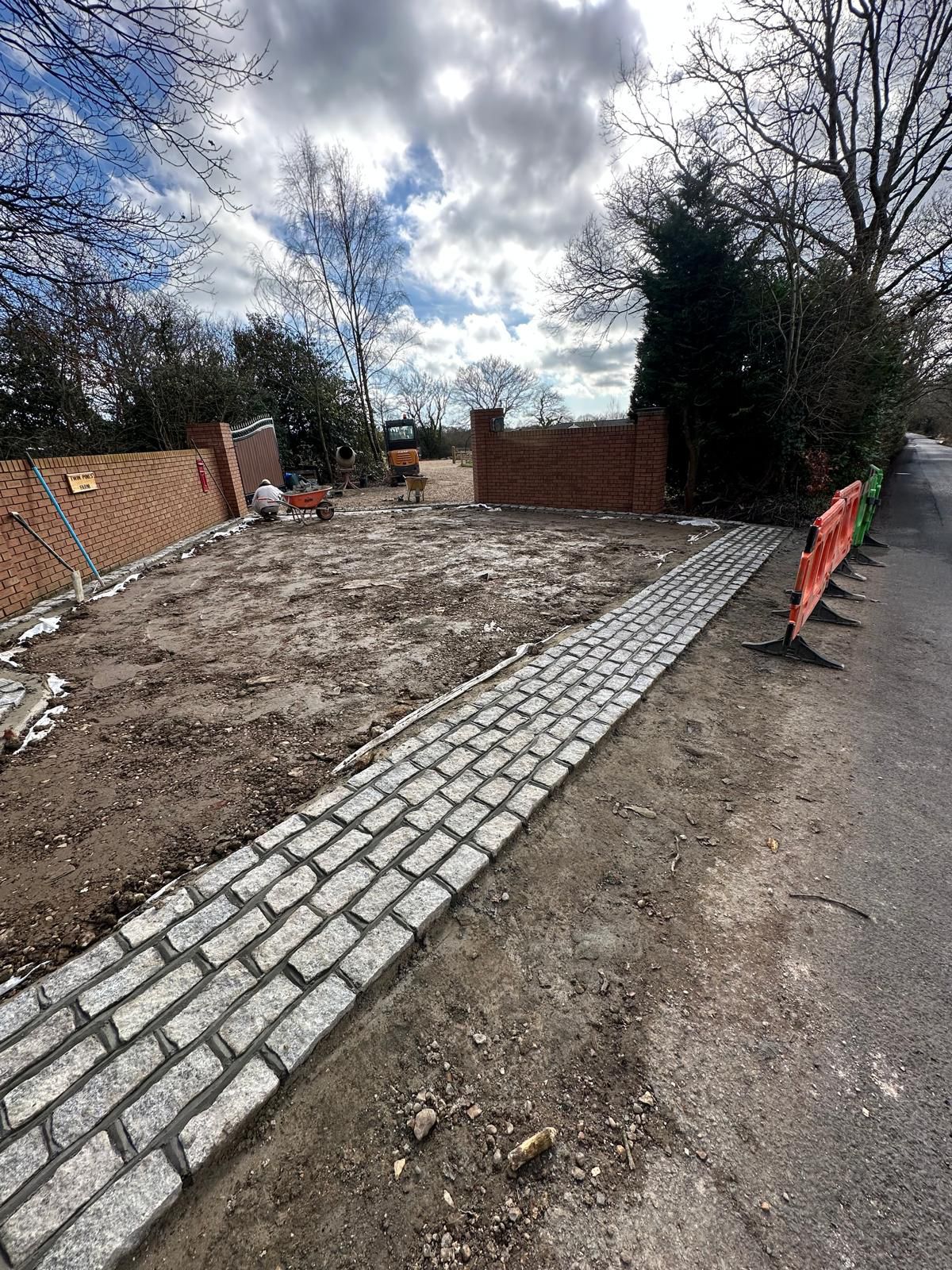 Driveway before installation