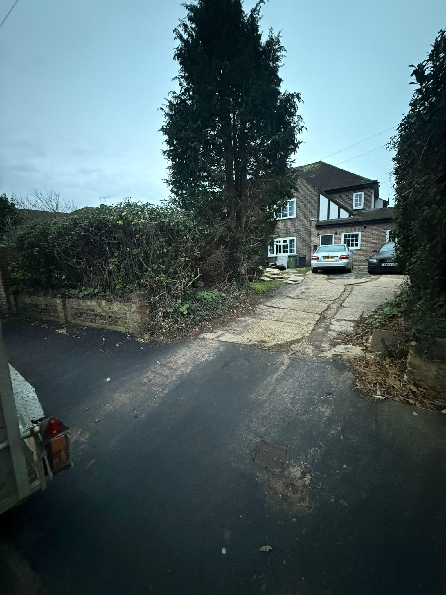Old driveway before renovation
