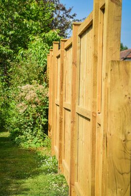 Framed closeboard fence panels by A Sterling Landscapes